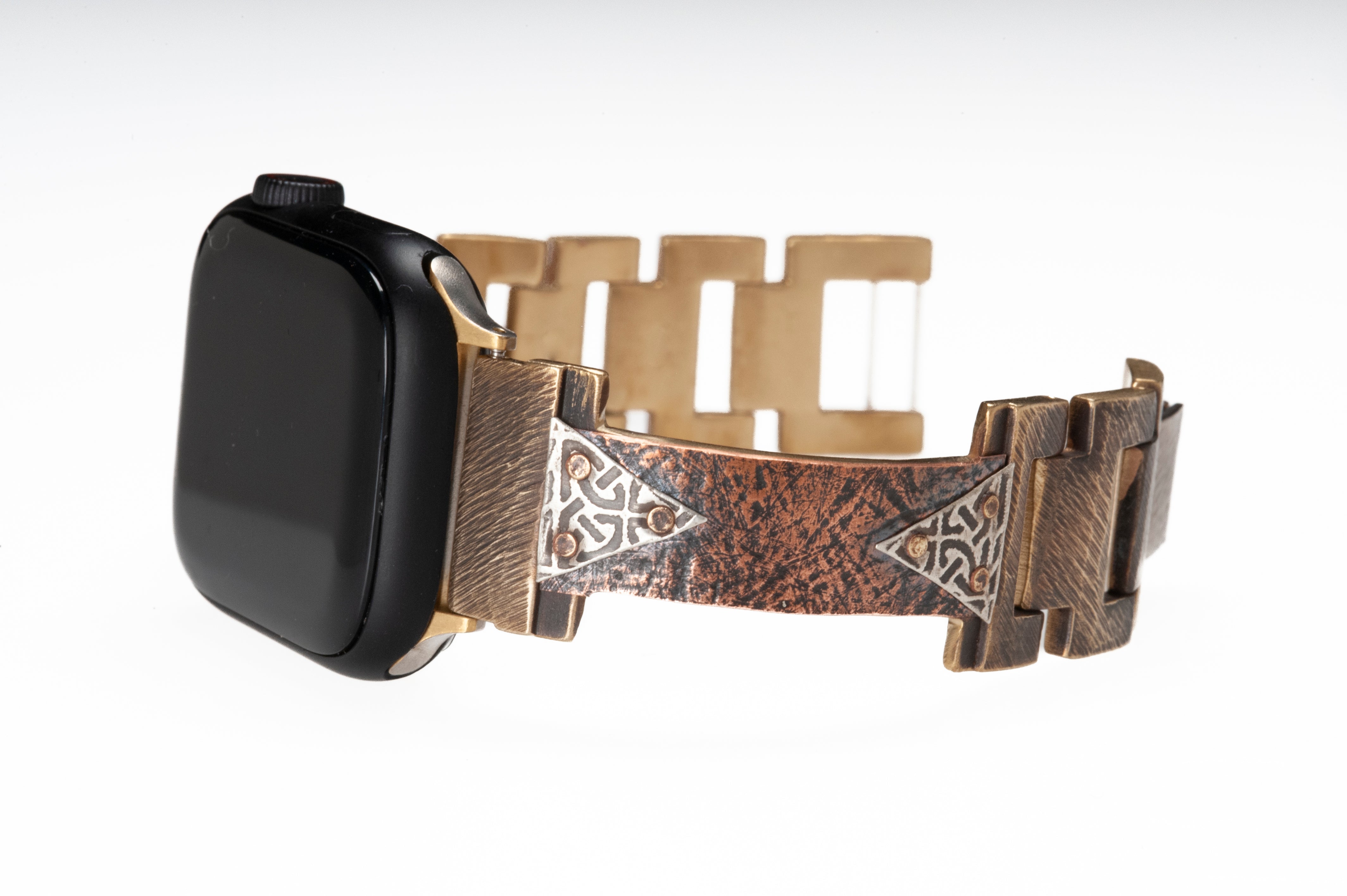 Ponte Vecchio Apple Watch Band in Copper and Silver - Narrow