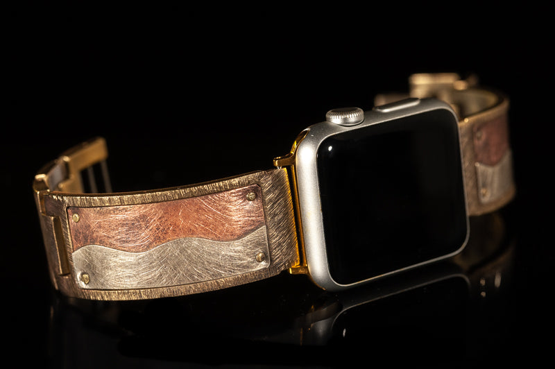 Galatea Apple Watch Band in Copper and Silver - Wide