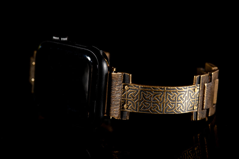 Bardini Apple Watch Band in Brass - Narrow