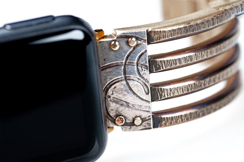 Jaffa Bridge Apple Watch Band with Silver