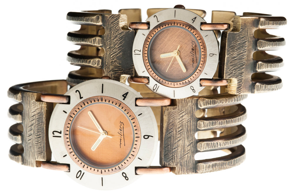 Artistic watches for women and men, the Arche Copper comes in both large and small.