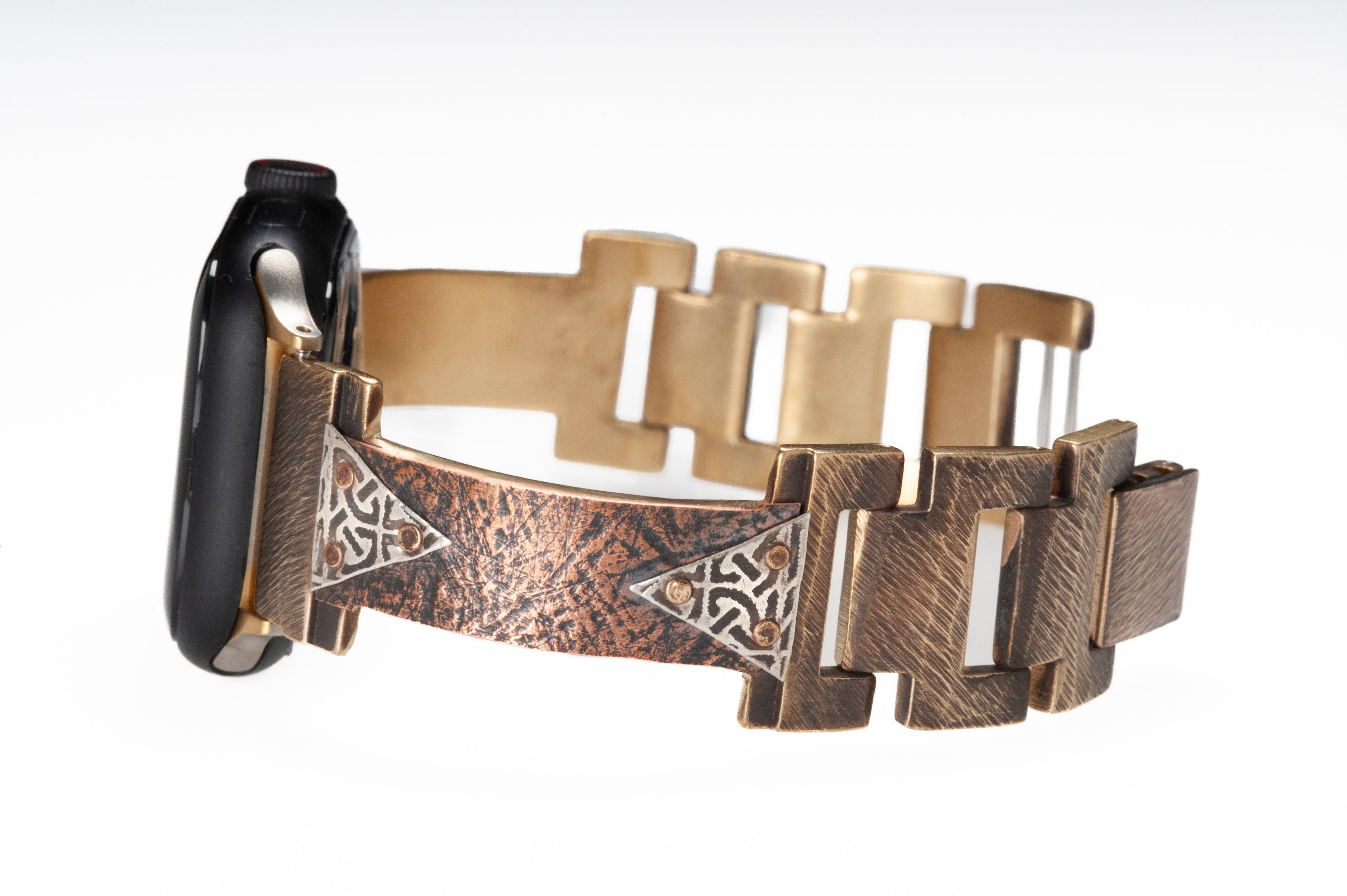 Ponte Vecchio Apple Watch Band in Copper and Silver - Narrow