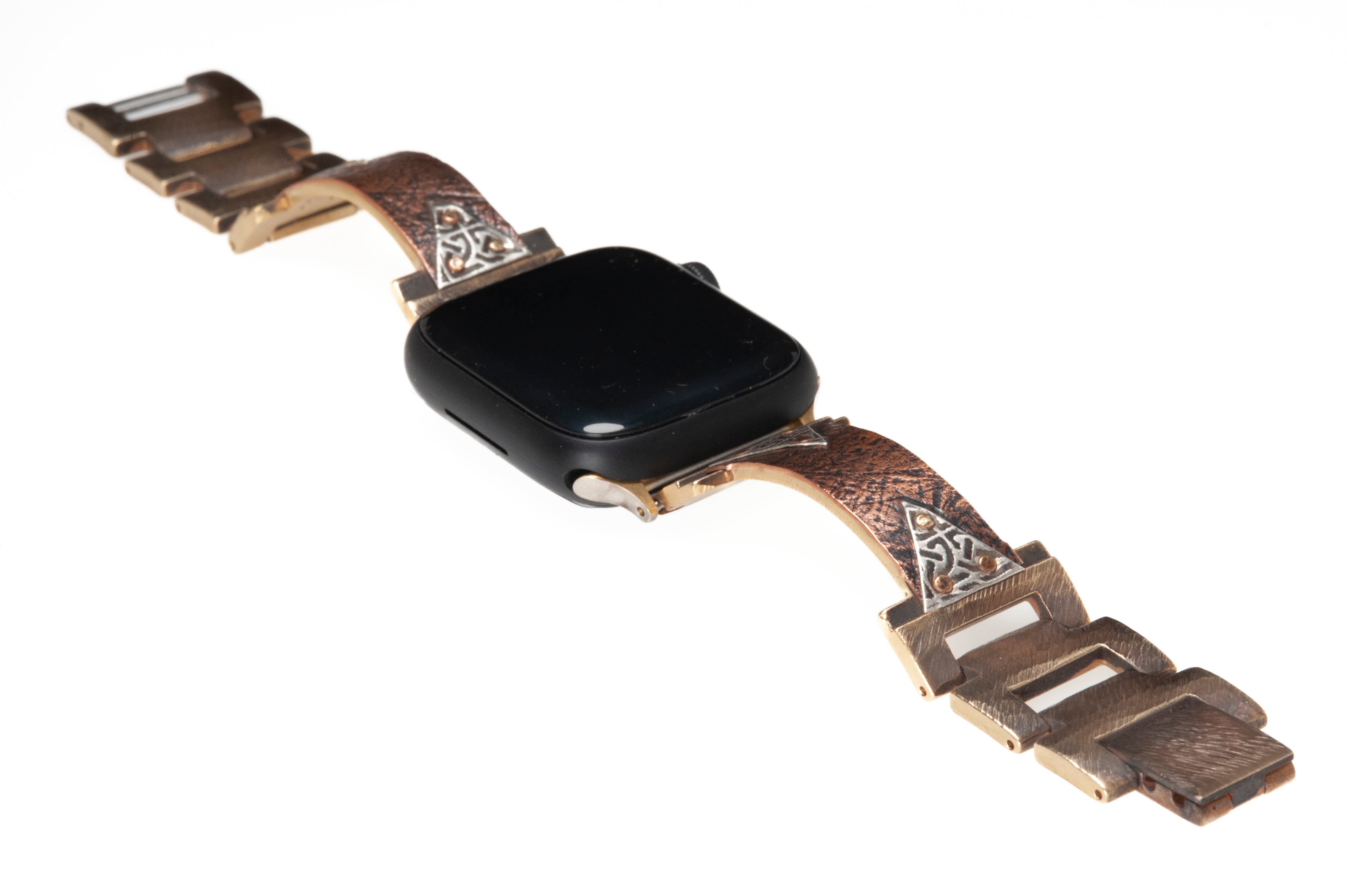 Ponte Vecchio Apple Watch Band in Copper and Silver - Narrow