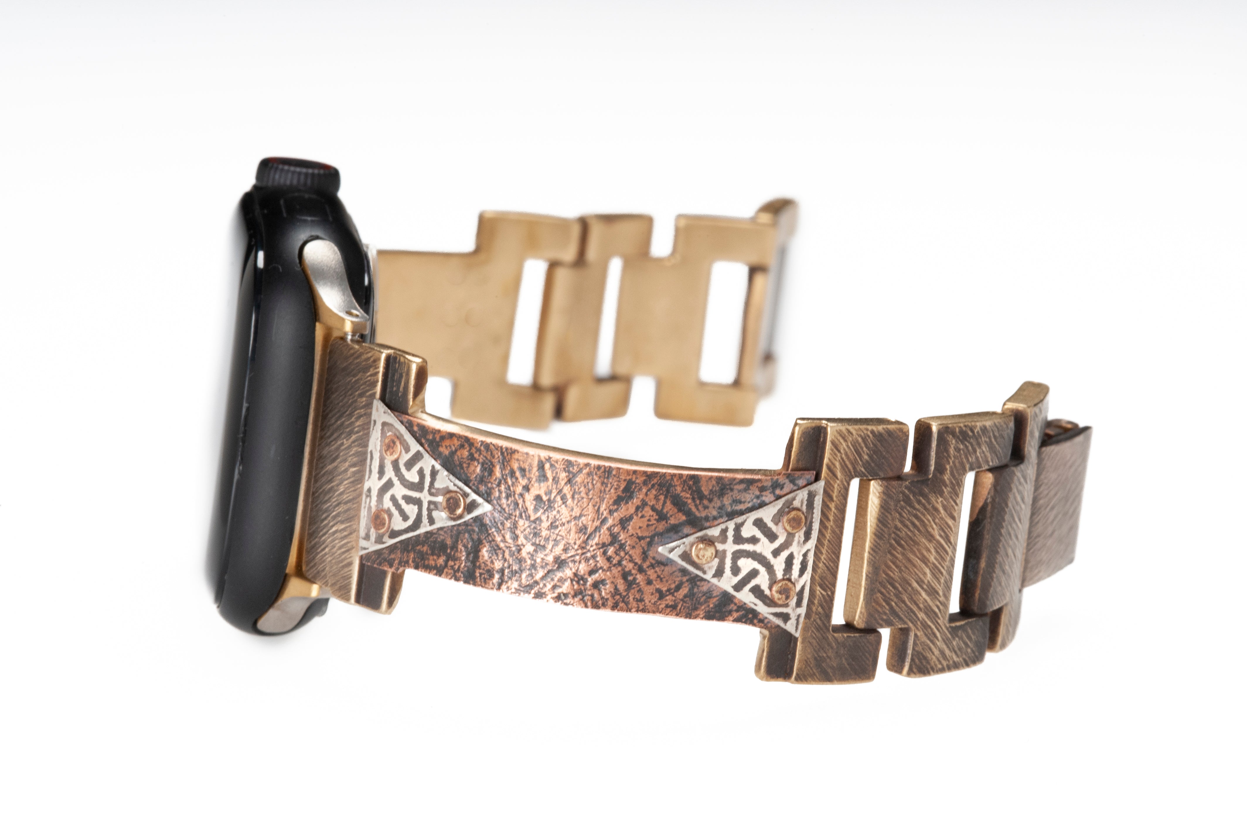 Ponte Vecchio Apple Watch Band in Copper and Silver - Narrow