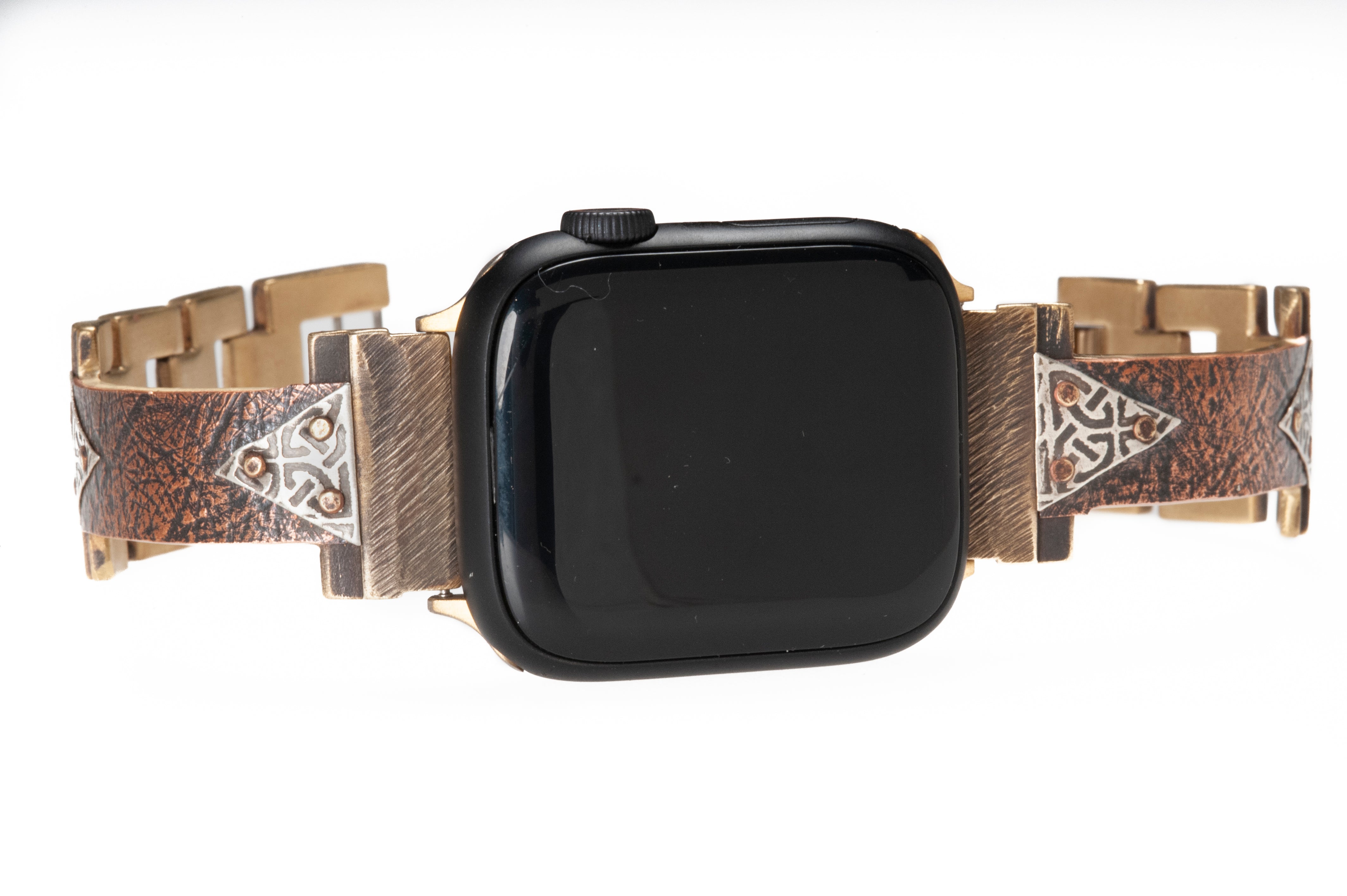 Ponte Vecchio Apple Watch Band in Copper and Silver - Narrow