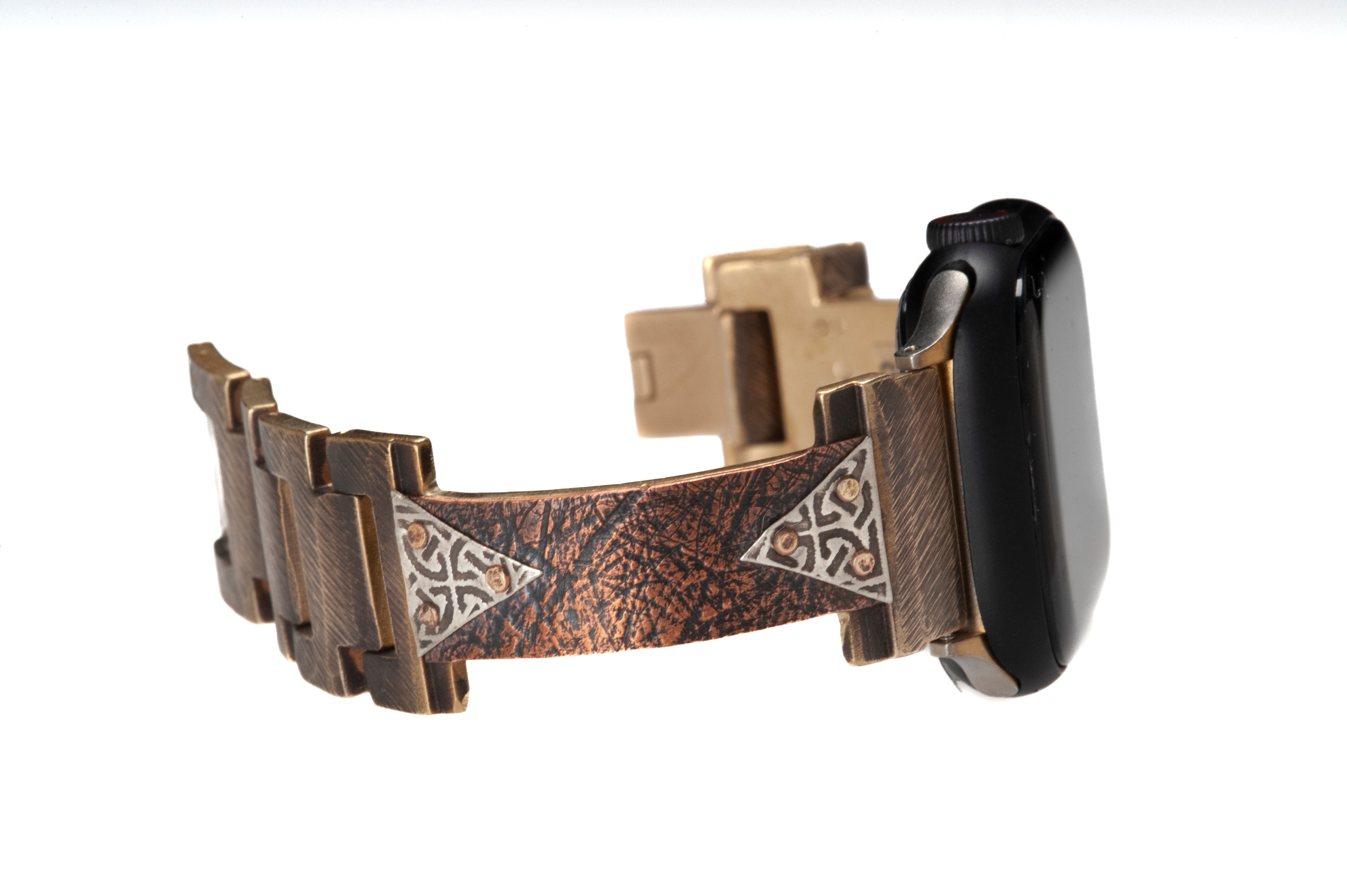 Ponte Vecchio Apple Watch Band in Copper and Silver - Narrow