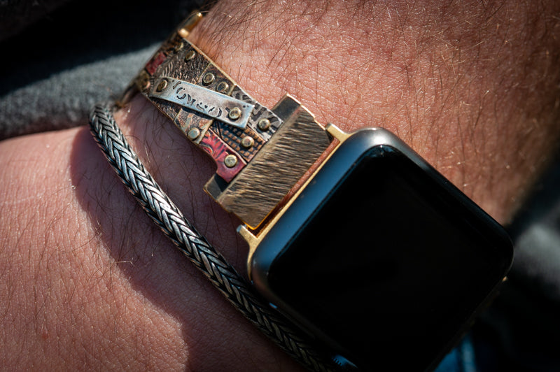 Golan Apple Watch Band In Three Tone - Narrow