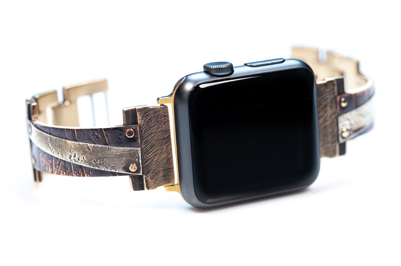 Uffizi Apple Watch Band in Copper and Silver