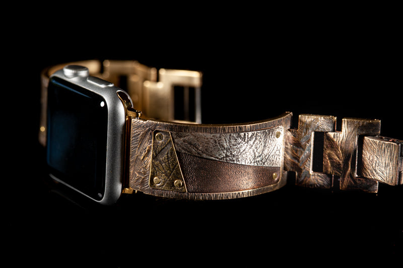 Torres Apple Watch Band in Copper and Silver - Wide