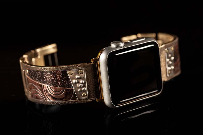 Europa Apple Watch Band in Copper and Silver - Wide