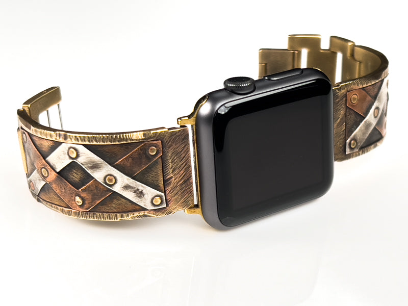 Golan Apple Watch Band In Three Tone - Narrow