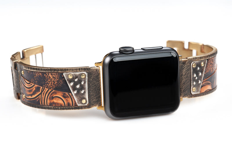 Golan Apple Watch Band In Three Tone - Narrow