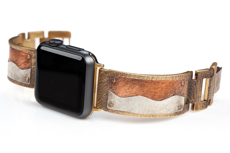 Galatea Apple Watch Band in Copper and Silver - Wide