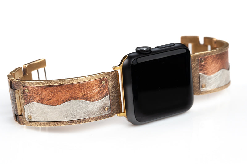 Galatea Apple Watch Band in Copper and Silver - Wide