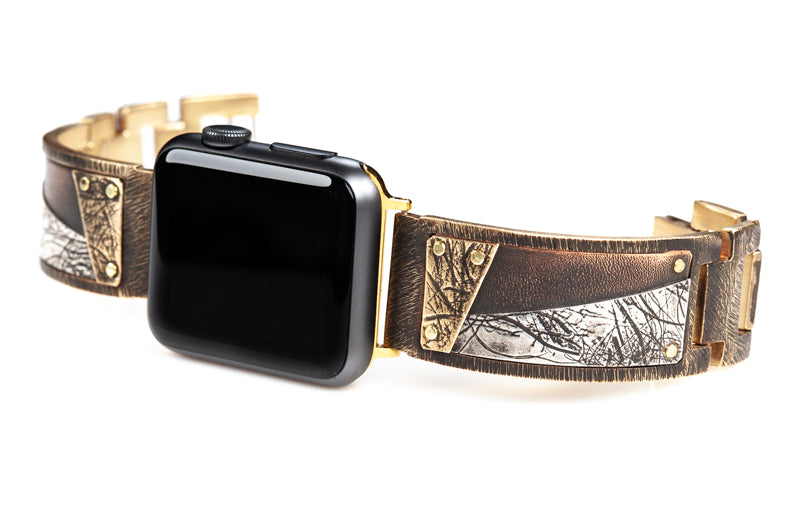 Torres Apple Watch Band in Copper and Silver - Wide
