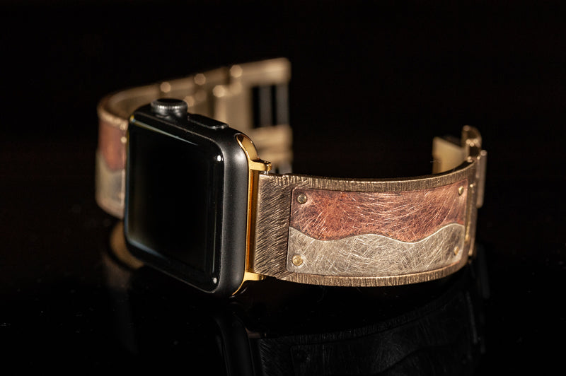 Galatea Apple Watch Band in Copper and Silver - Wide