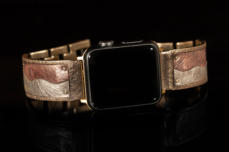 Galatea Apple Watch Band in Copper and Silver - Wide