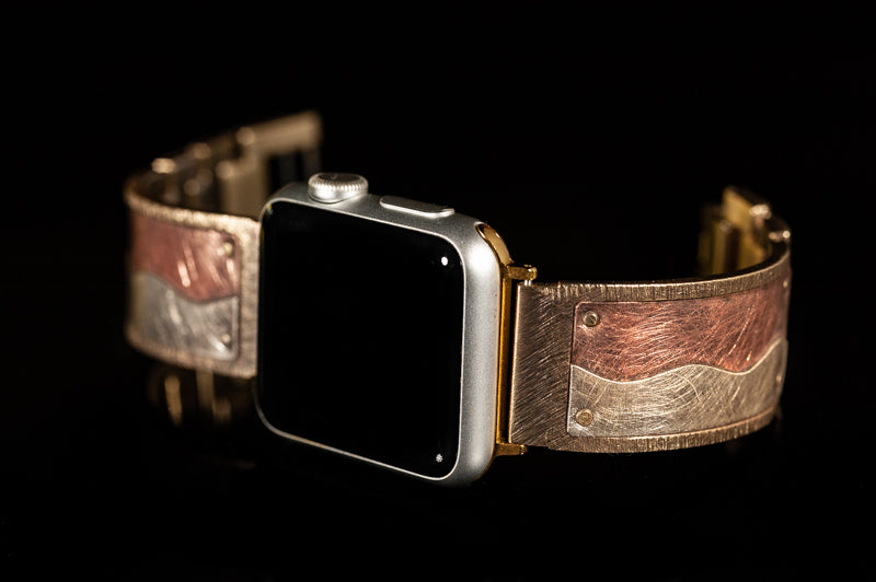 Galatea Apple Watch Band in Copper and Silver - Wide