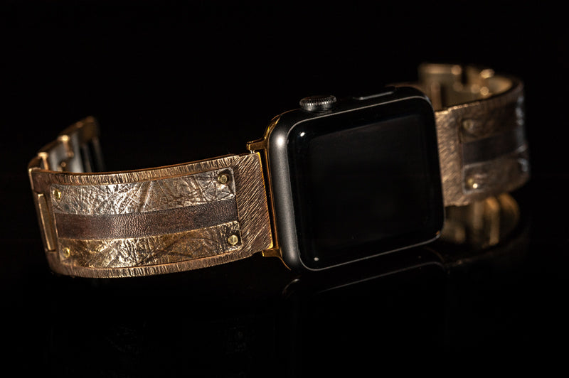 Normandie Apple Watch Band in Three-Tone - Wide Large 42-49mm